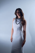 Load image into Gallery viewer, Complete set featuring three hand-stitched leather chains of varying lengths, accompanied by carabiner clips - the Rogue Leather Link Set.