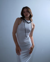 Load image into Gallery viewer, Hand-stitched leather chain with carabiner clip, part of the Rogue Leather Link Set - a symbol of rebellious style.