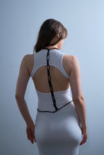 Load image into Gallery viewer, Hand-stitched leather chain with carabiner clip, part of the Rogue Leather Link Set - a symbol of rebellious style.
