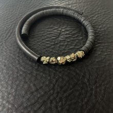 Load image into Gallery viewer, Black Choker With Pyrite Crystals C012