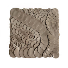 Load image into Gallery viewer, Handcrafted leather wall art featuring layered circular leather pieces in an organic, flowing pattern. A unique, dimensional decor piece designed for modern and contemporary interiors.