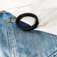 Load image into Gallery viewer, Unisex leather bracelet carefully and ethically handcrafted from leather scraps, modern and stylish men and women bracelet, fits any size