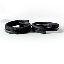 Load image into Gallery viewer, Unisex leather bracelet carefully and ethically handcrafted from leather scraps, modern and stylish men and women bracelet, fits any size