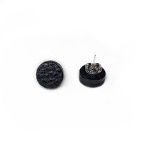 Load image into Gallery viewer, Uncomplicated and effortless, our leather stud earrings are a modern classic. Texture, softness, and sophistication in a tiny package. Appreciate the small things and enhance any outfit. Shop now and elevate your style with simplicity.