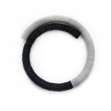 Load image into Gallery viewer, Made from individually punched genuine leather sequins and stainless steel memory wire, this choker is the softest, lightest, and most comfortable choker you will ever wear. It flexes easily to put on and adjusts to neck size, with absolutely no resistance against your neck, allowing you to forget its presence. With no clasp, this choker can be worn with the opening at the front.