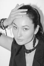 Load image into Gallery viewer, Appreciate the soft feel and cross-section of leather with this beautifully crafted choker, perfect for effortlessly putting together a chic look. Our WAIWAI chokers are the softest, lightest, and most comfortable you will ever wear, with no resistance against your neck. The absence of a clasp allows the choker to be worn with the opening at the front and flexes easily to put on and adjust to neck size. Shop now for a statement piece that combines style and comfort.