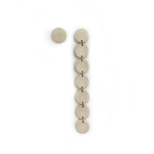 Load image into Gallery viewer, Elevate your style with a modern, asymmetric long mono earring. Lightweight and luxuriously soft, this flowy earring adds sophistication to any look, from elegant to casual. Embrace the beauty of imperfection and asymmetry for a confident, carefree expression. Comes with a single leather stud for a simple yet captivating design.