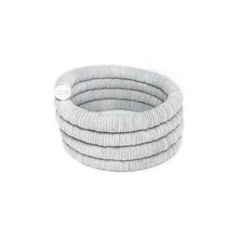 Load image into Gallery viewer, Elevate your style with this statement cuff bracelet that symbolizes growth, resilience, and strength. Made with individually hand-punched genuine leather sequins and stainless steel memory wire, this cuff is soft, lightweight, and comfortable for all-day wear. Adjust the diameter to your wrist size or stretch out the length to your imagination. Make a bold fashion statement with this unique and eye-catching accessory.