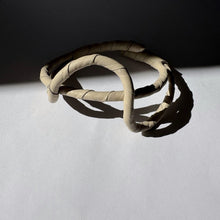 Load image into Gallery viewer, BEND choker by WAIWAI — flexible, hand-wrapped natural leather that bends and holds its shape