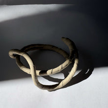 Load image into Gallery viewer, BEND choker by WAIWAI — flexible, hand-wrapped natural leather that bends and holds its shape