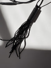 Load image into Gallery viewer, Tassel Leather &amp; Glass Bead Necklace N035