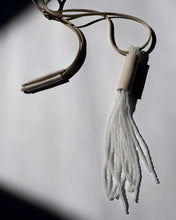 Load image into Gallery viewer, Tassel Leather &amp; Glass Bead Necklace N035