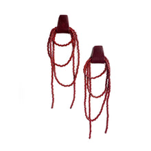 Load image into Gallery viewer, Bliss Beaded Dangle Earrings E194 Burgundy