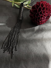 Load image into Gallery viewer, Tassel Leather &amp; Glass Bead Necklace N035