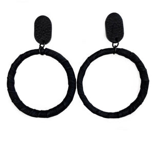 Hoop Earrings E140 black
