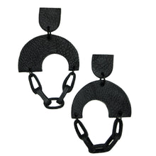 Load image into Gallery viewer, Leather Chain Earrings E155