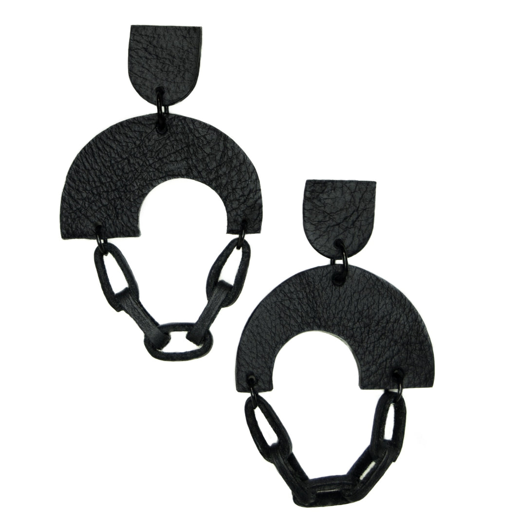 Leather Chain Earrings E155