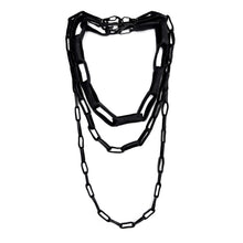 Load image into Gallery viewer, Complete set featuring three hand-stitched leather chains of varying lengths, accompanied by carabiner clips - the Rogue Leather Link Set.