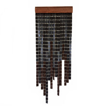 Load image into Gallery viewer, Modern home decor accent piece crafted from rich brown leather, supple suede, and stained poplar wood, adding luxury to any space.