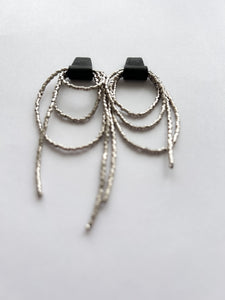 Bliss Beaded Dangle Earrings E194 Silver