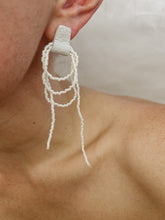 Load image into Gallery viewer, Bliss Beaded Dangle Earrings E194 Off white