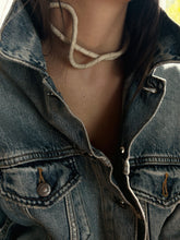 Load image into Gallery viewer, BEND choker by WAIWAI — flexible, hand-wrapped natural leather that bends and holds its shape