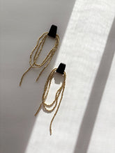 Load image into Gallery viewer, Bliss Beaded Dangle Earrings E194 Black/Gold