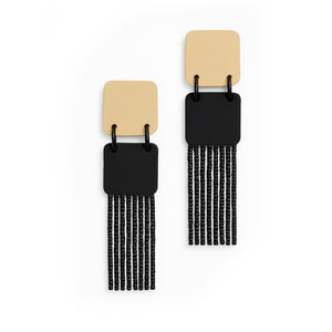 Bead Fringe Earrings E197
