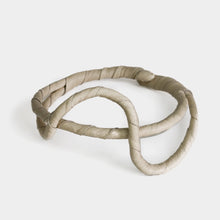 Load image into Gallery viewer, BEND choker by WAIWAI — flexible, hand-wrapped natural leather that bends and holds its shape