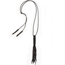 Load image into Gallery viewer, Tassel Leather &amp; Glass Bead Necklace N035