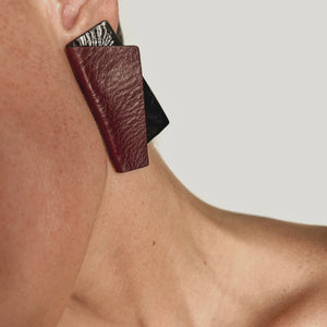 Verto Burgundy Earrings E177