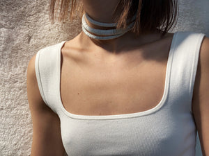 Discover WAIWAI's Soft and Comfortable Choker with Helical Design | Bold Simplicity meets High Texture | No Clasp for Clean Lines | Symbolizes Evolution, Growth & Resilience. Get the Perfect Fit with Easy Flexibility and Adjustable Neck Size. Order Now 