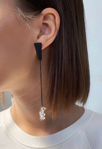 Add a touch of modern elegance to your wardrobe with our unique drop earrings. Crafted with clear quartz and featuring asymmetrical geometry, these earrings are perfect for fashion-forward women who appreciate design and art. The streamlined simplicity of our earrings will make you feel elegant and statuesque, while the lightweight design ensures all-day comfort. Shop now for a statement piece that promotes clarity and focus in the mind, body, and spirit